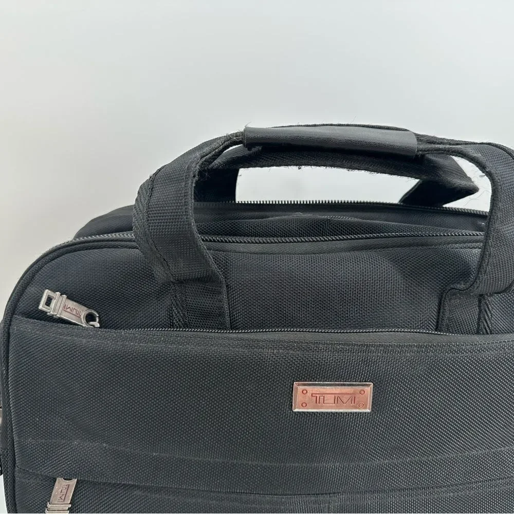 Tumi Organizer Portfolio Briefcase Laptop Bag Black Travel Bag Flawed